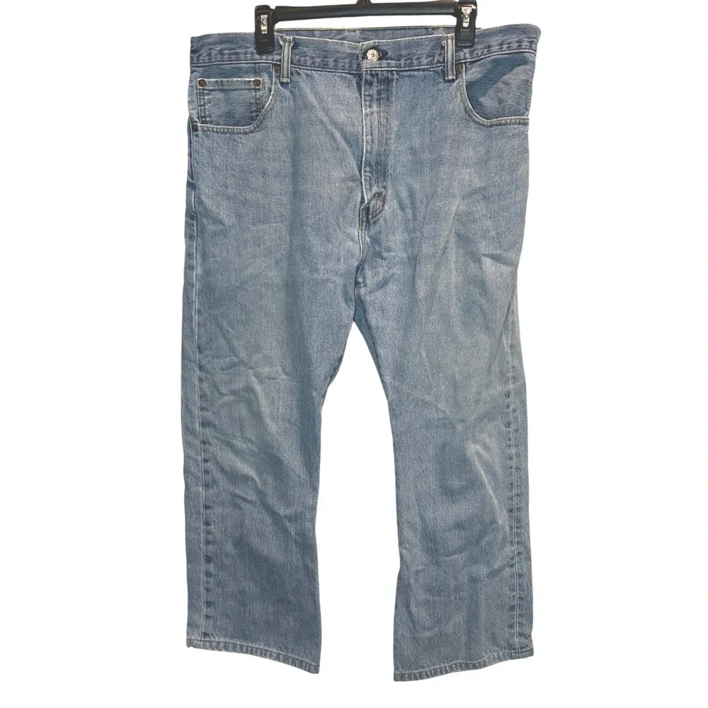 Levi's 517 Bootcut Jeans W38 L28 Mens Light Wash Blue Denim Western Workwear